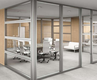 Aluminium Partition with Glass