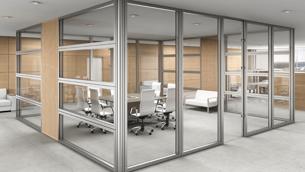Aluminium Partition with Glass